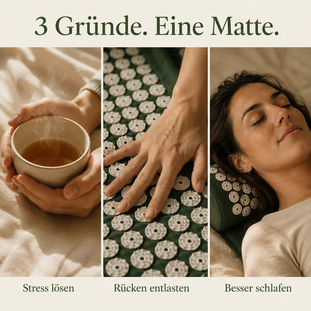 Kernruhe Akupressurmatte + Kissen | Entspannung & Stressabbau