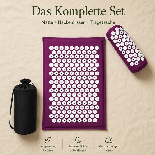 Kernruhe Akupressurmatte + Kissen | Entspannung & Stressabbau